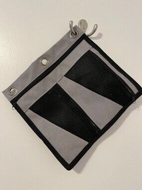 Grey and Black 3-Ring Notebook Pencil Case
